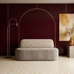 Girona panter eetkamerbank greige – sfeerbeeld interieur