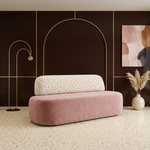 Murcia panter eetkamerbank oudroze – sfeerbeeld interieur