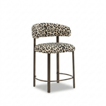Paloma Barkruk Wild 219 panter crème - driekwart aanzicht