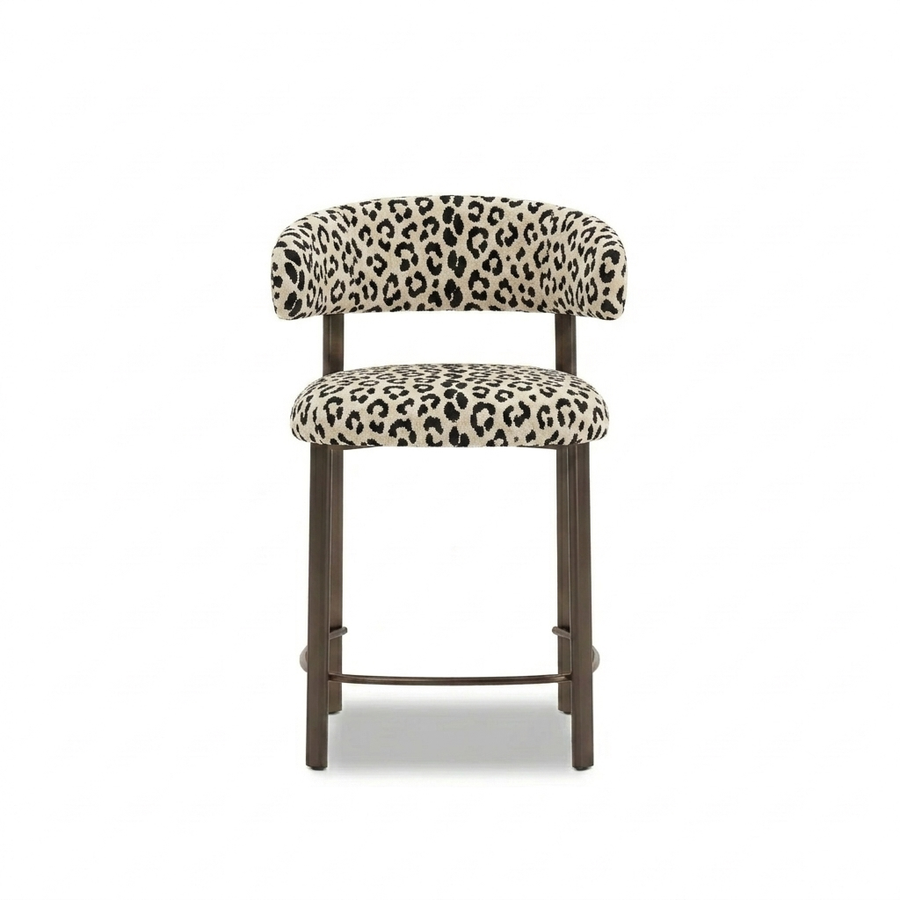Paloma Barkruk Wild 219 panter crème - vooraanzicht
