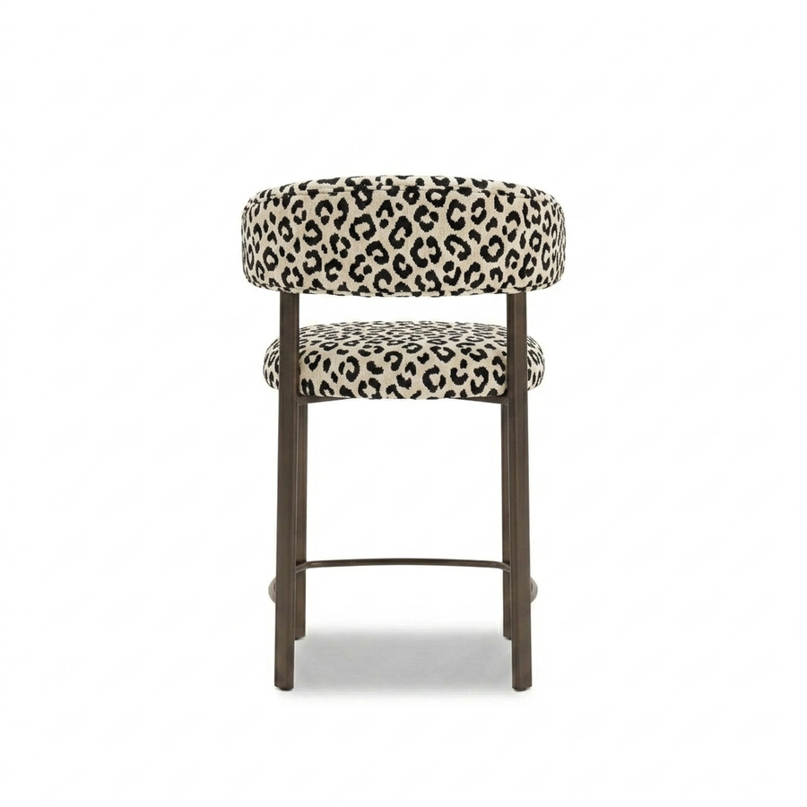 Paloma Barkruk Wild 219 panter crème - achteraanzicht