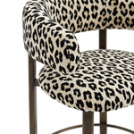 Paloma Barkruk Wild 219 panter crème - detail van het geweven dessin
