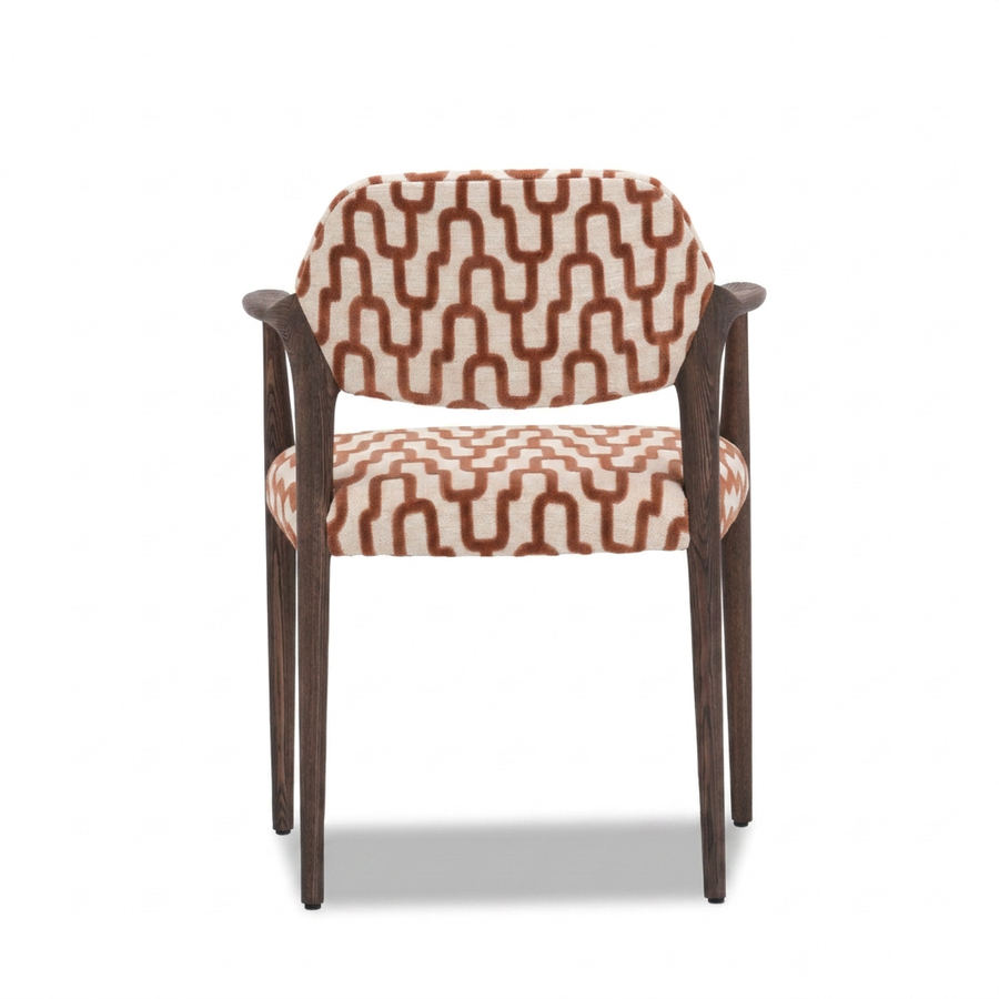 Paloma Eetkamerstoel Romi 58 terracotta - achteraanzicht