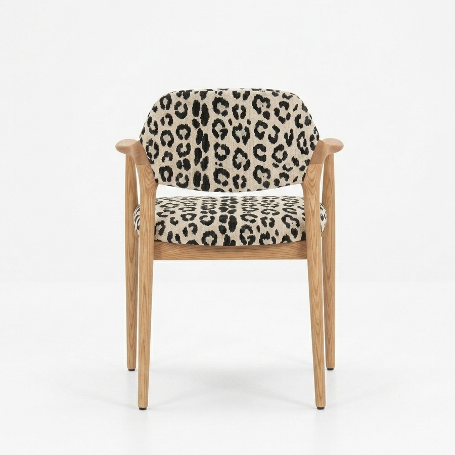Paloma Eetkamerstoel Wild 219 panter crème - achteraanzicht