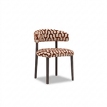 Paloma Velio II eetkamerstoel Romi 58 terracotta - 3/4 aanzicht