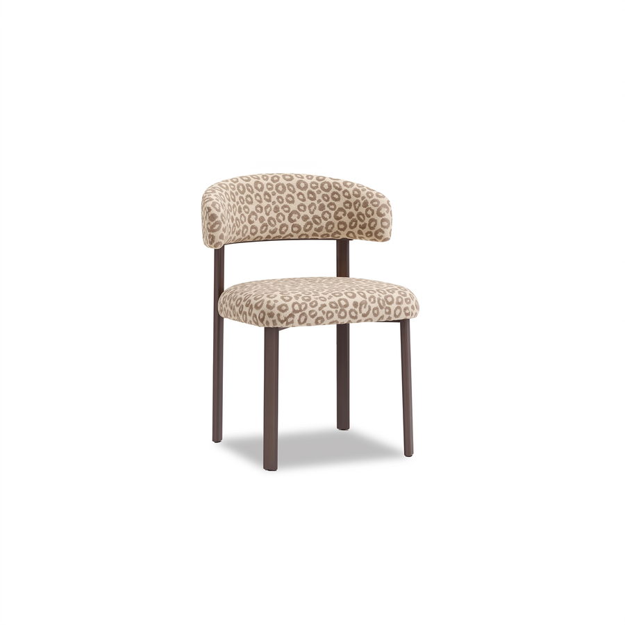 Valenci Velio eetkamerstoel panter beige - vooraanzicht