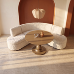 Sevilla Hoek Eetkamerbank Romi 01 Gebroken Wit - bovenaanzicht