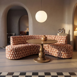 Sevilla Hoek Eetkamerbank Romi 58 Terracotta - vooraanzicht