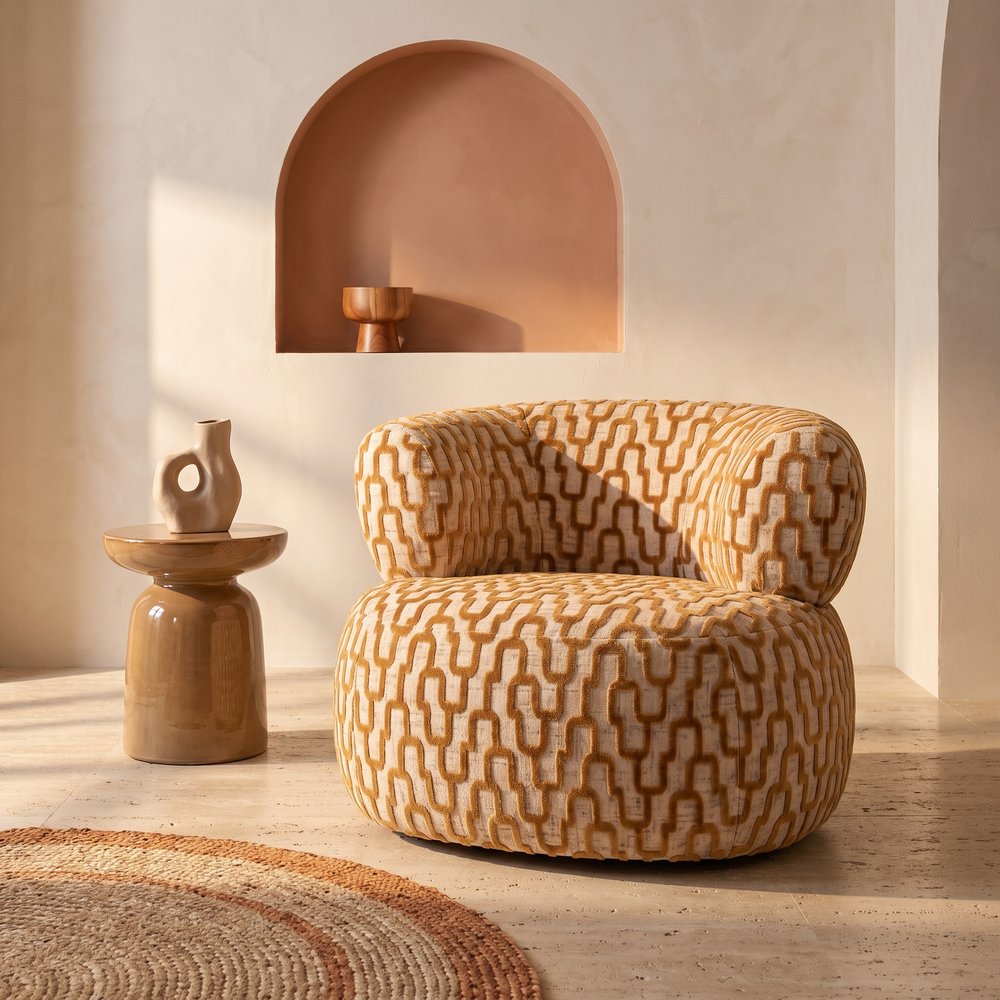 Amali Sevilla Fauteuil Romi 45 Oker – sfeer