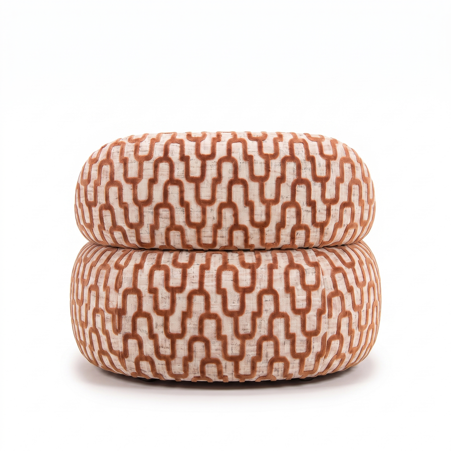 Sevilla Emiel Draaifauteuil terracotta – achterkant