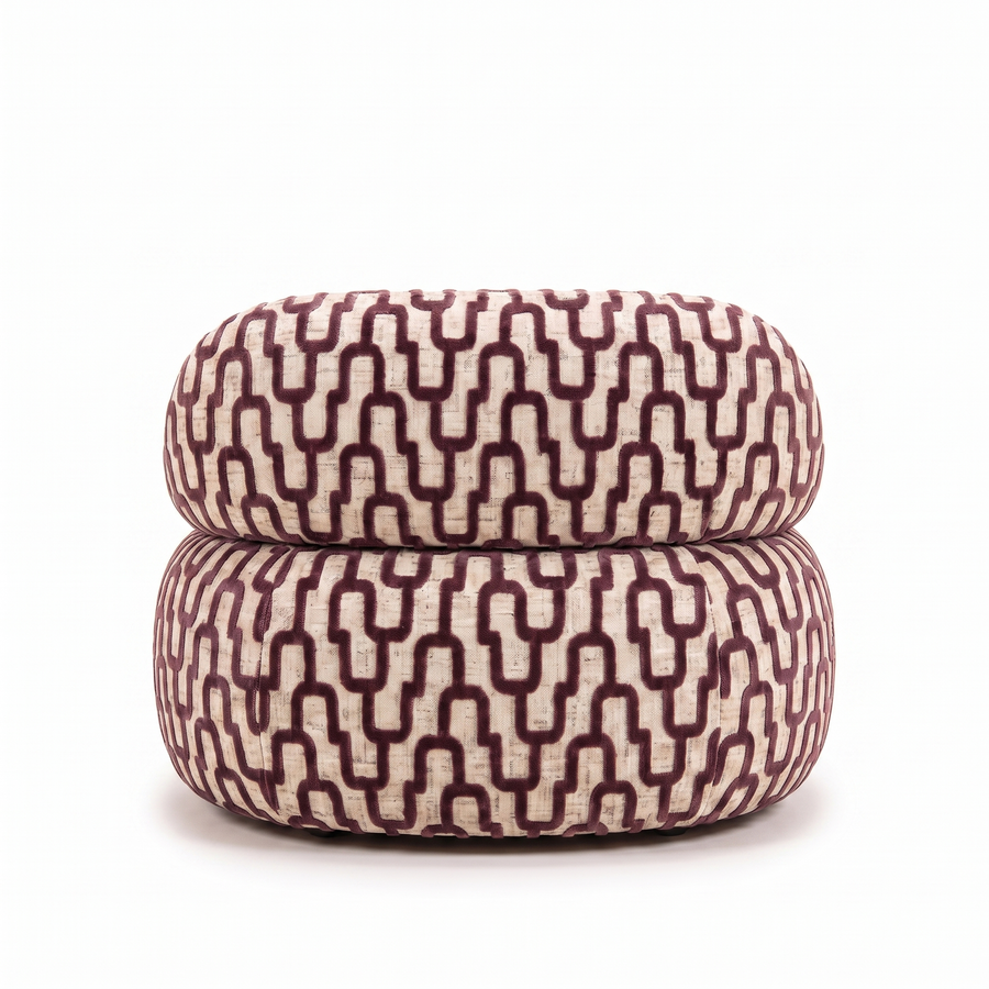 Sevilla Emiel Draaifauteuil aubergine – achterkant