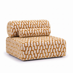 Sevilla Toleno modulaire loungestoel oker – 3/4 aanzicht