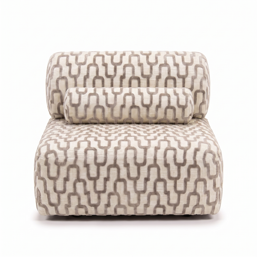 Sevilla Toleno modulaire loungestoel gebroken wit – voorkant