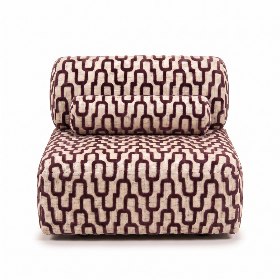 Sevilla Toleno modulaire loungestoel aubergine – voorkant