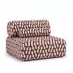 Sevilla Toleno modulaire loungestoel aubergine – 3/4 aanzicht