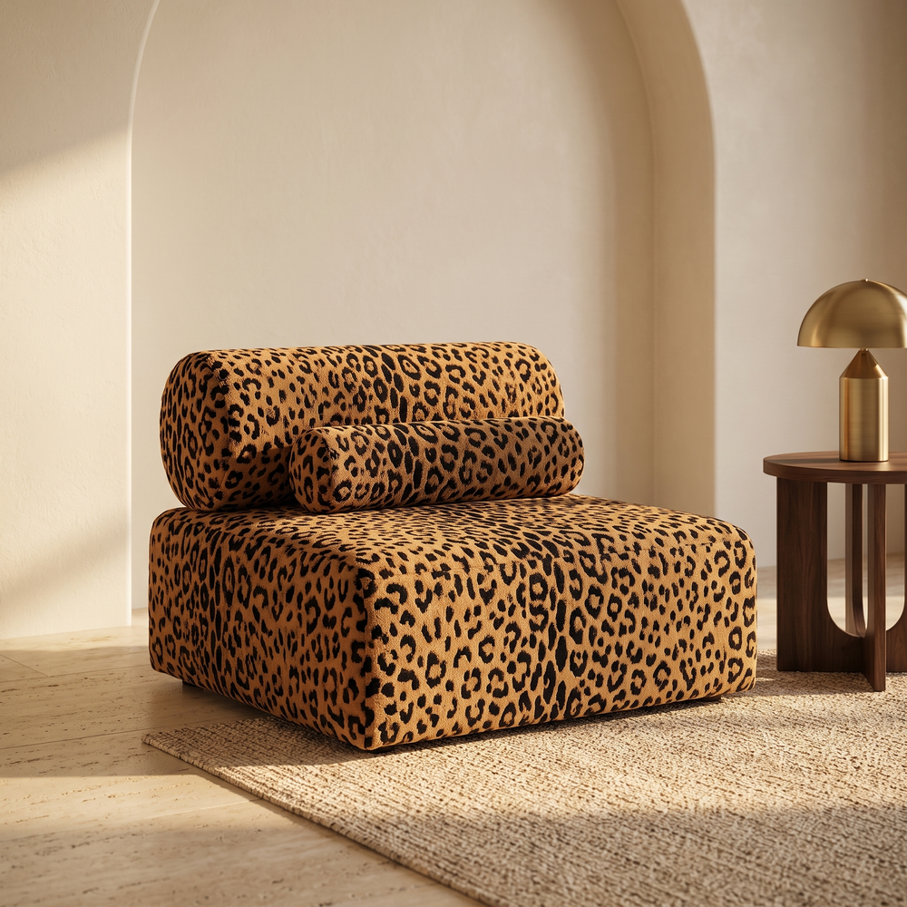 Valenci Toleno loungestoel panter – sfeer woonkamer