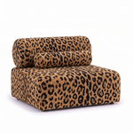 Valenci Toleno modulaire loungestoel luipaardprint Wild 242 panter – 3/4 aanzicht