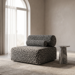 Valenci Toleno loungestoel panter grijs – sfeer woonkamer