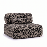 Valenci Toleno modulaire loungestoel luipaardprint panter – 3/4 aanzicht