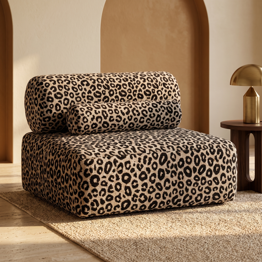Valenci Toleno loungestoel panter – sfeer woonkamer