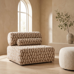 Valenci Toleno loungestoel panter beige – sfeer woonkamer