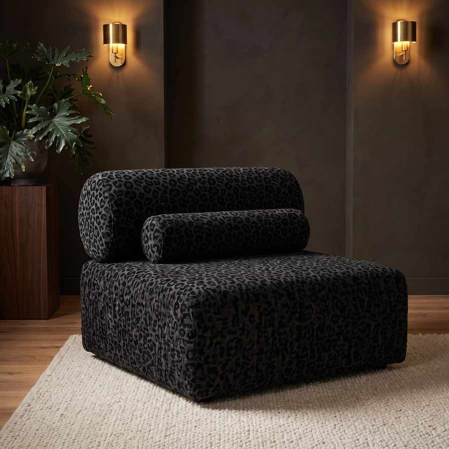 Valenci Toleno loungestoel Panter Zwart (Granada) – sfeer woonkamer