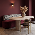 Sevilla Eetbank Bordeaux Romi 99 Zwart Grafisch – sfeer bordeaux wand