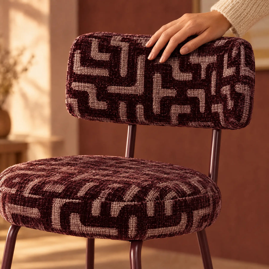 By-Boo Belle Vie Barstoel Bordeaux – Zithoogte 66,5 cm