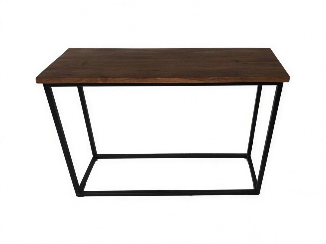 Industriele wandtafel 120 cm met zwart frame