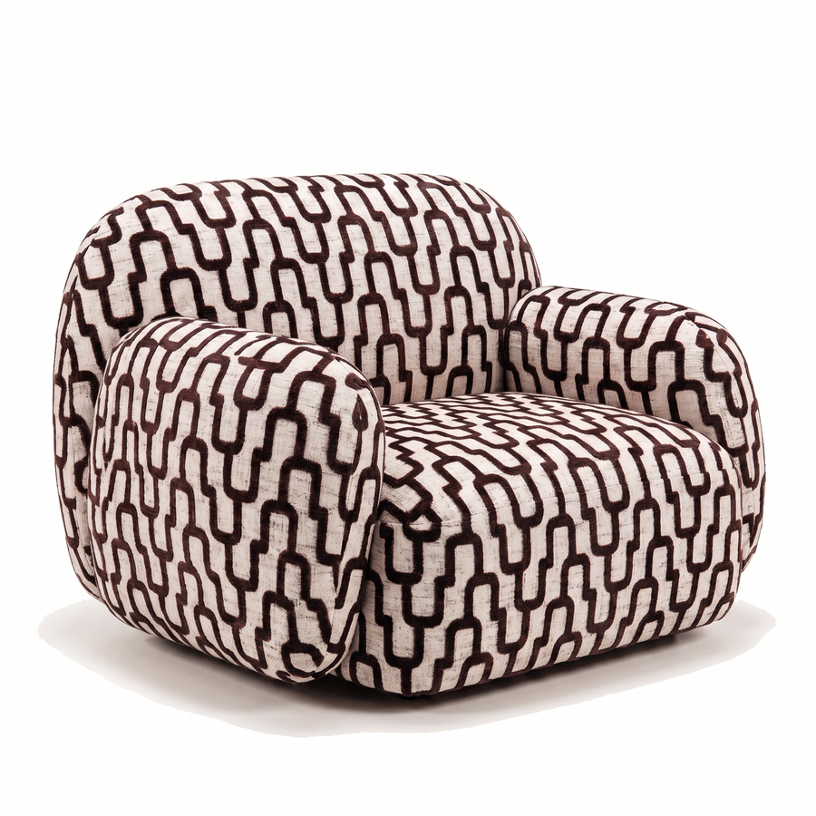 Sevilla Fauteuil Romi 65 Bruin Aubergine - studio