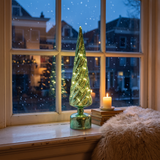 Kerstboom LED glas groen gedraaid 40 cm – PTMD Noran