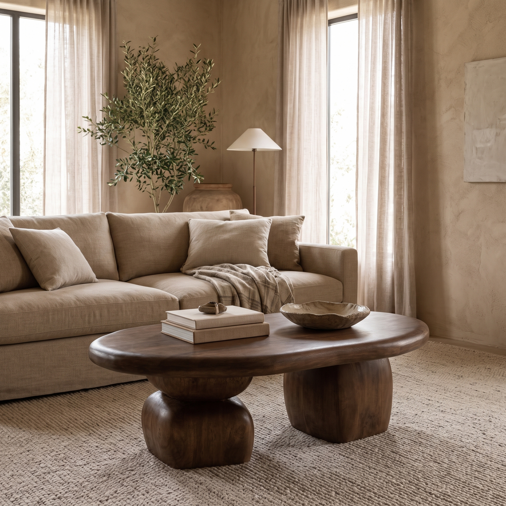 Salontafel Sui in een warm interieur