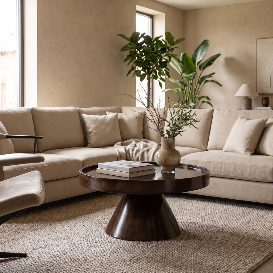 Salontafel Eclat in een warm interieur