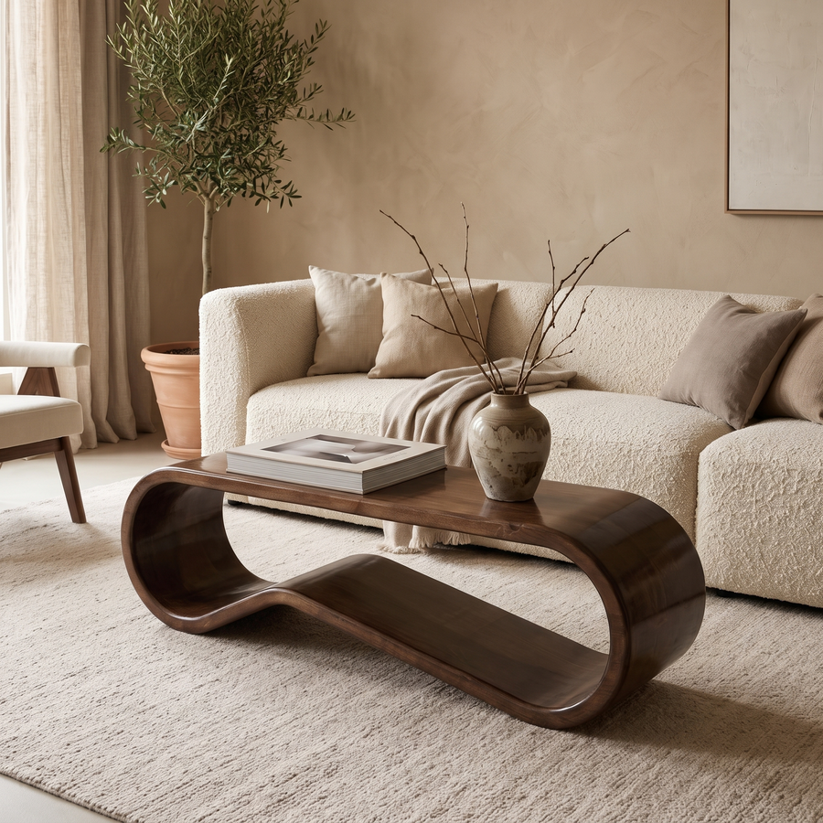 Salontafel Glossia in een warm interieur