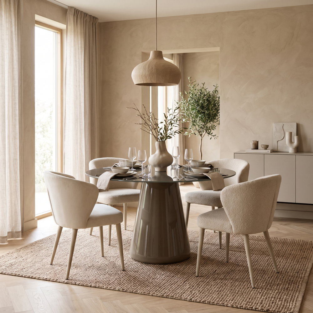 Eettafel Meadow in een luxe eetkamer