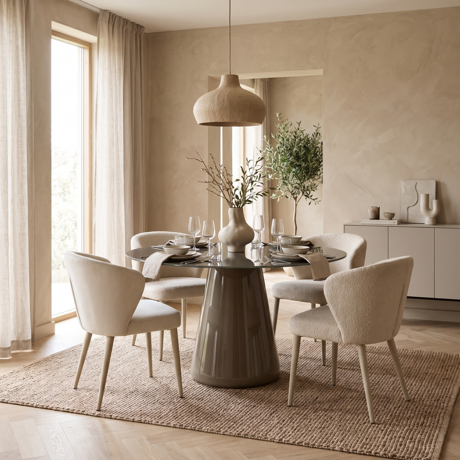 Eettafel Meadow in een luxe eetkamer