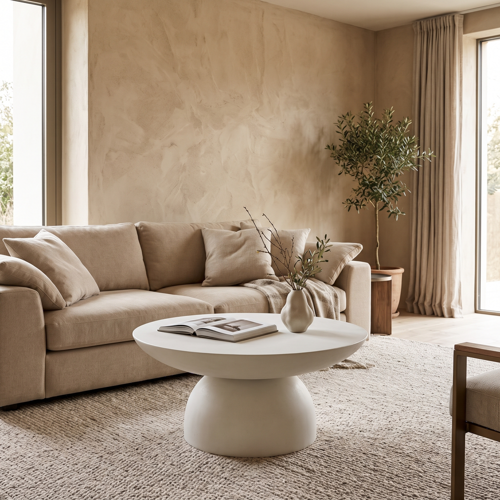 Salontafel Canto klein in een warm interieur