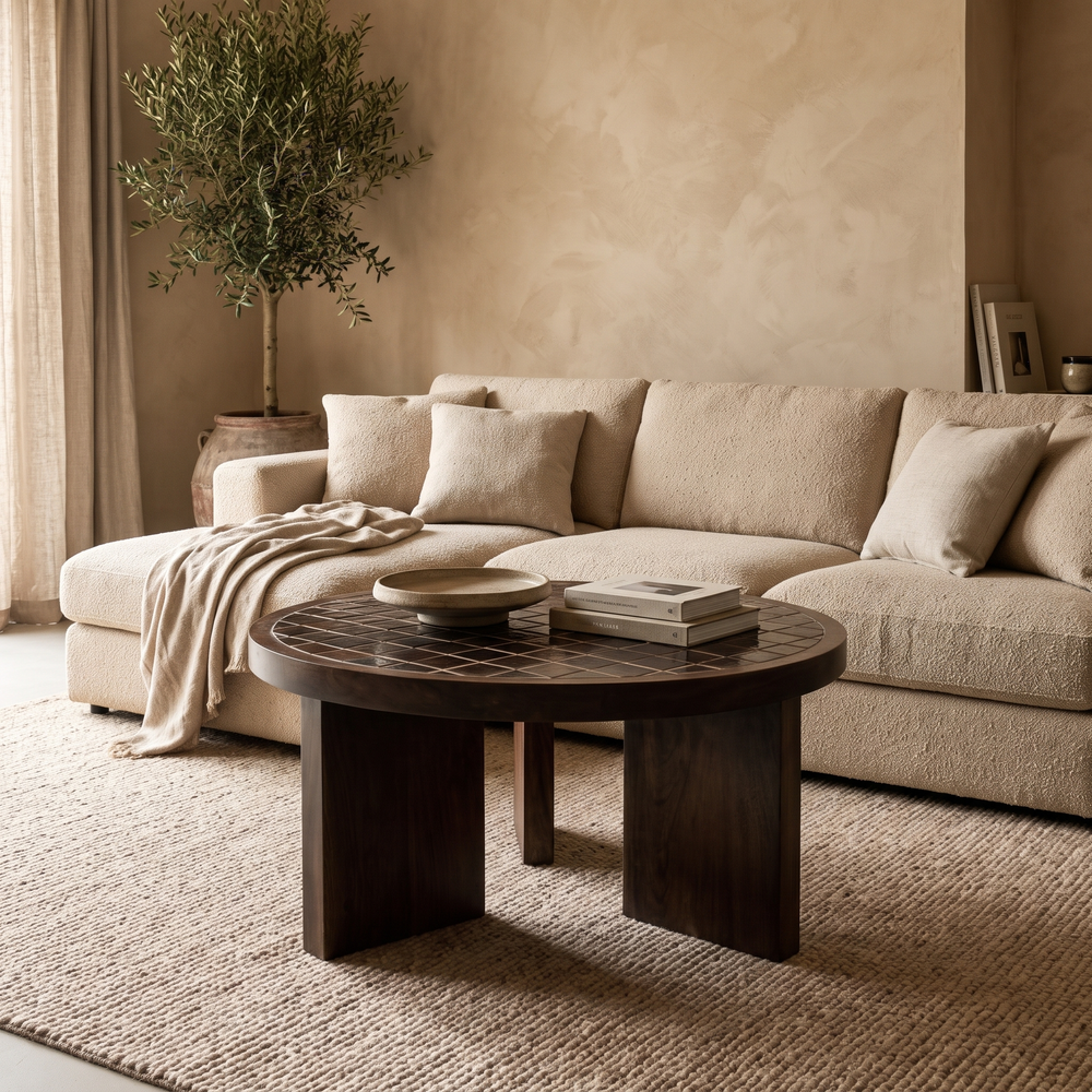 Salontafel Eliana in een warm interieur
