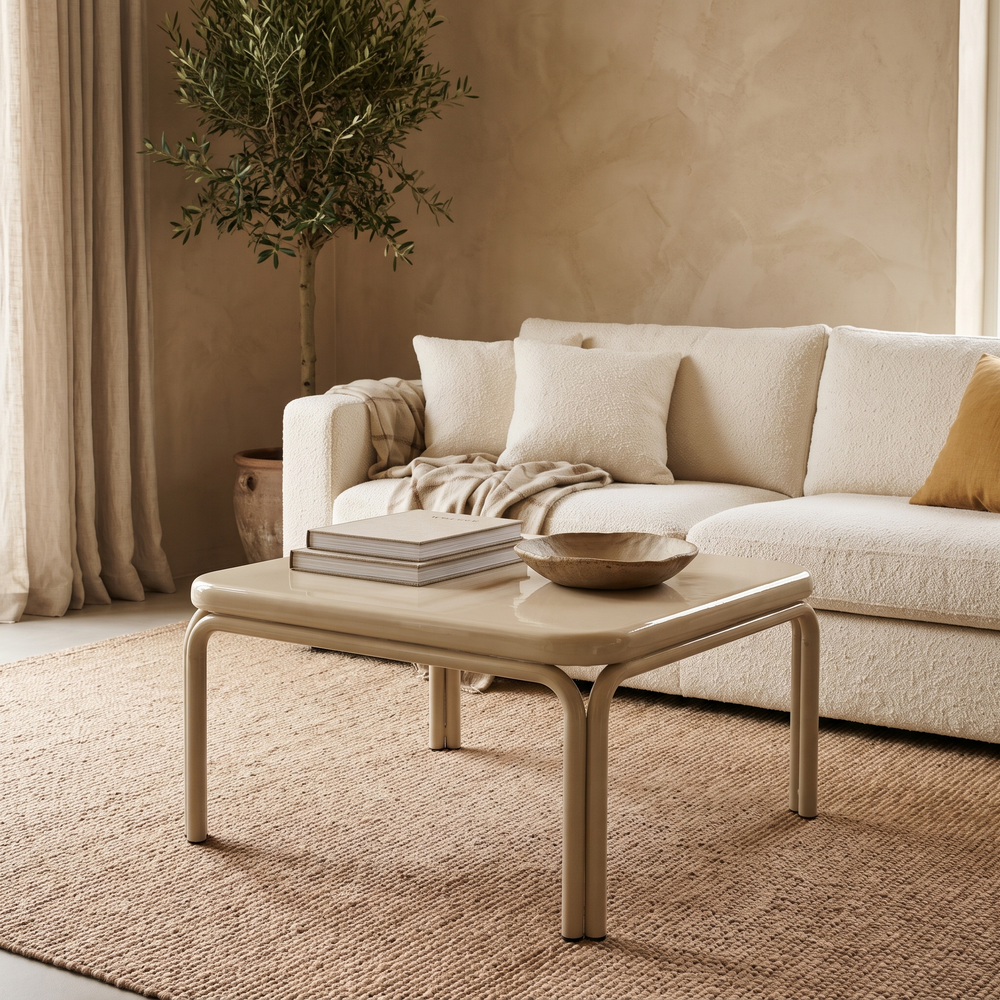 Salontafel Zilo beige in een warm interieur