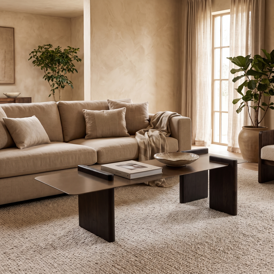 Salontafel Voro in een warm interieur