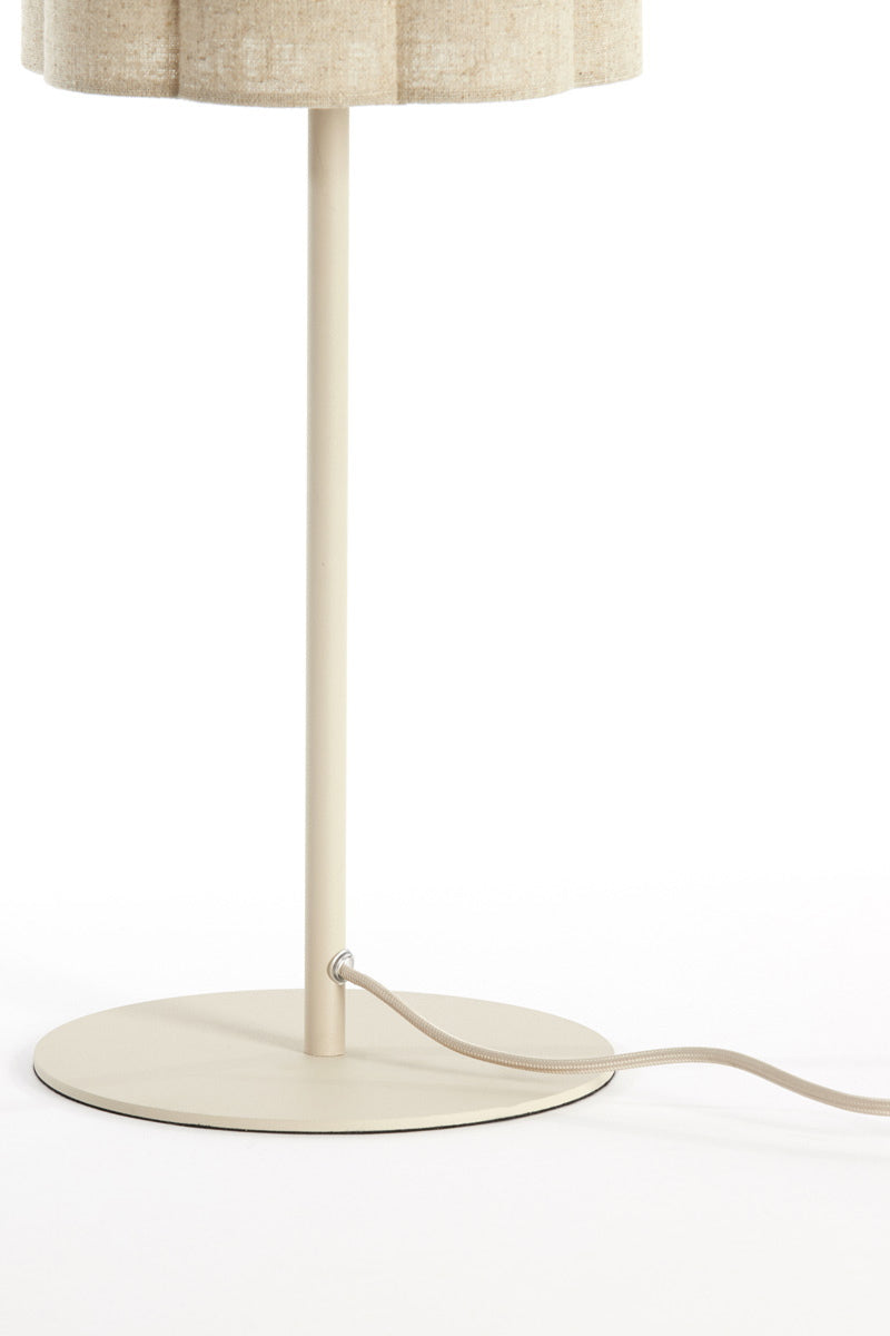 Light & Living Tafellamp Fringe Naturel/Crème