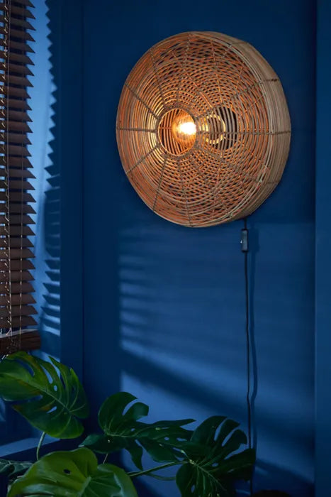 Wandlamp Mataka - Rotan Naturel - Ø51x21cm