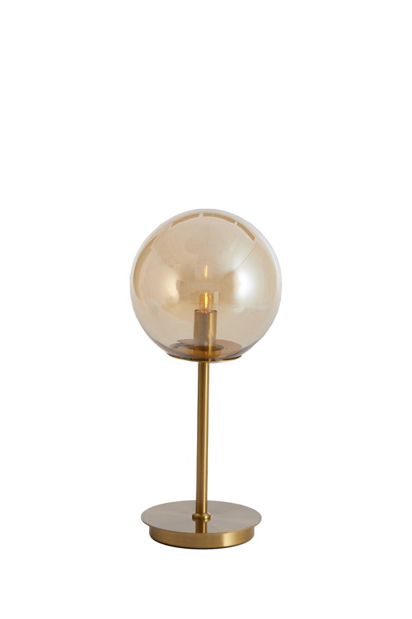 Light & Living Tafellamp Medina Glas Amber Ø20x43cm