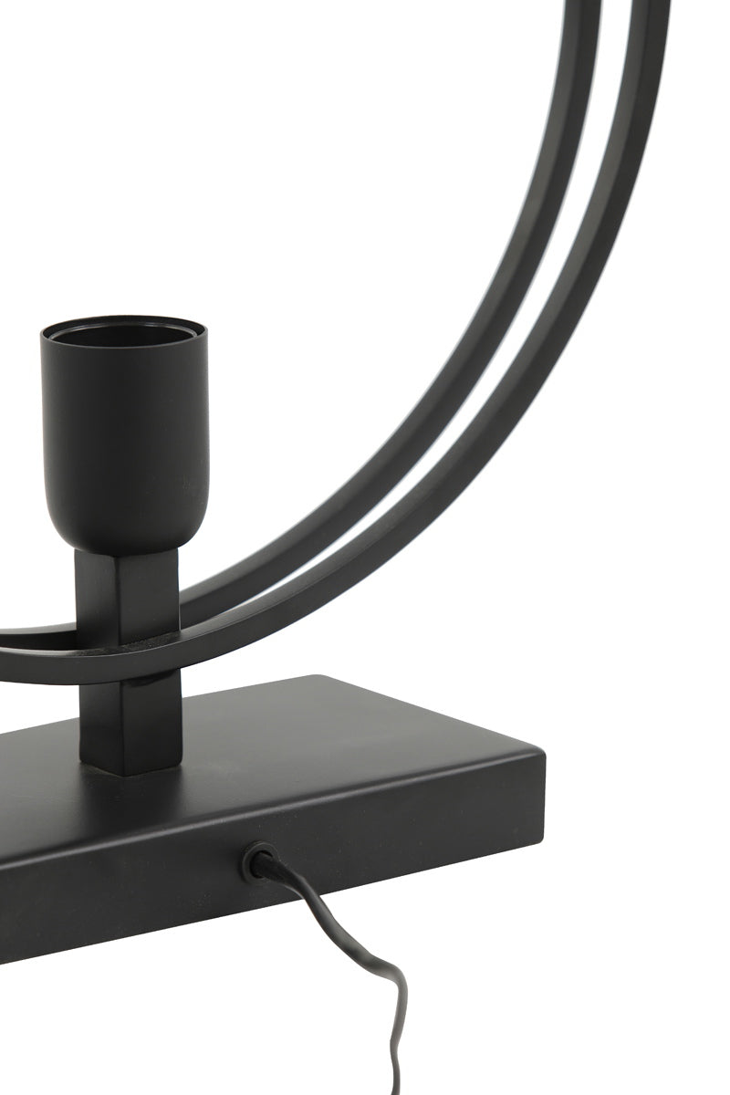 Light & Living Tafellamp Rudra Mat Zwart L