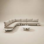 Complete Outdoor Lounge Set PALMERA – 5-Delig Aluminium Hoekbank 328x256 cm Beige