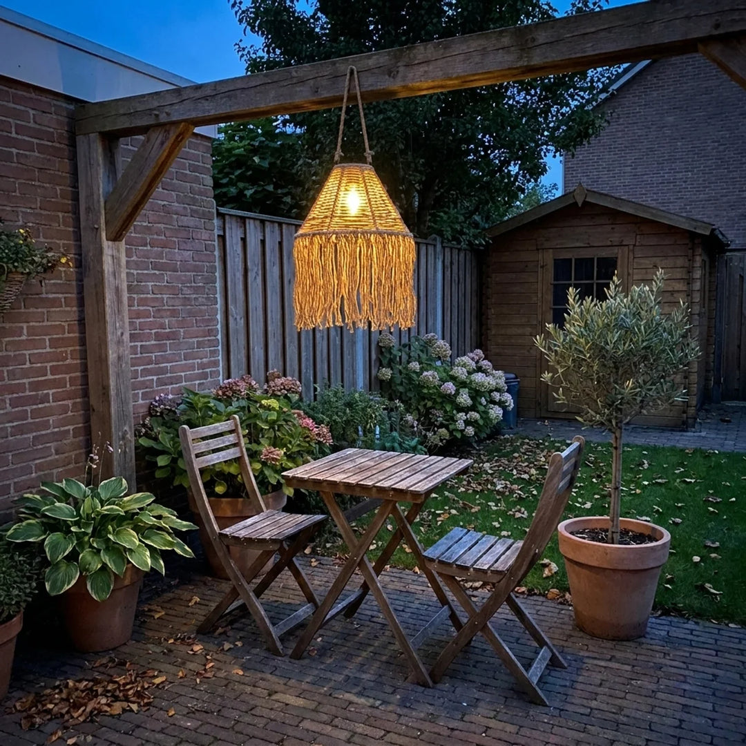 Solar Hanglamp Rotan Tob – Boho Tuinverlichting – 36x36 cm
