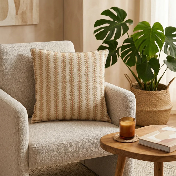 Beige Lente Kussen 45x45 cm – Decoratief Sierkussen