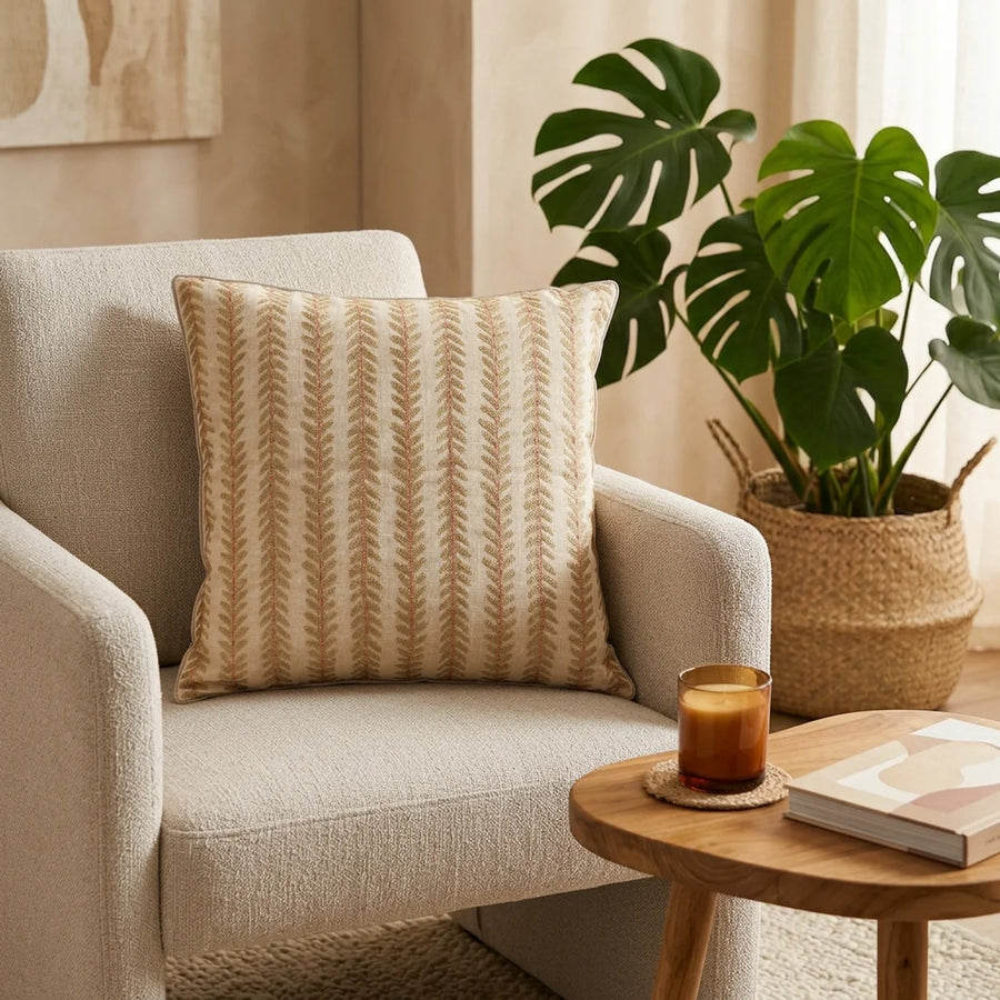 Beige Lente Kussen 45x45 cm – Decoratief Sierkussen