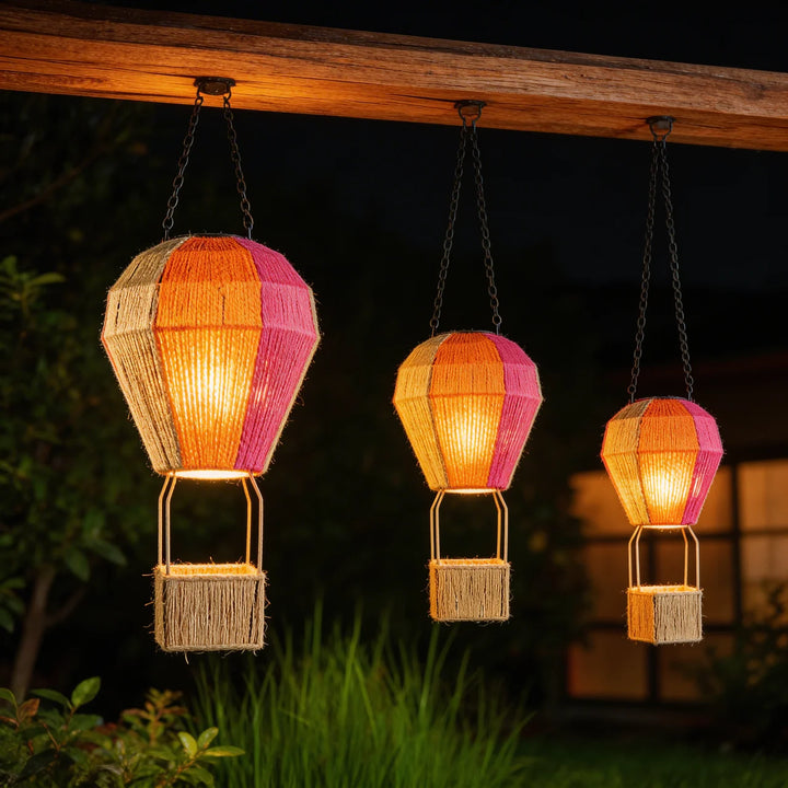 Solar luchtballon lamp – Hangende solar tuinlamp voor tuin & balkon
