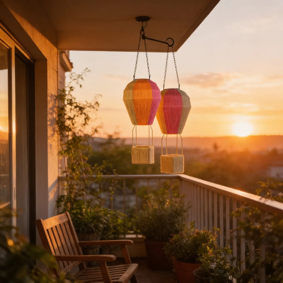Solar luchtballon lamp – Hangende solar tuinlamp voor tuin & balkon